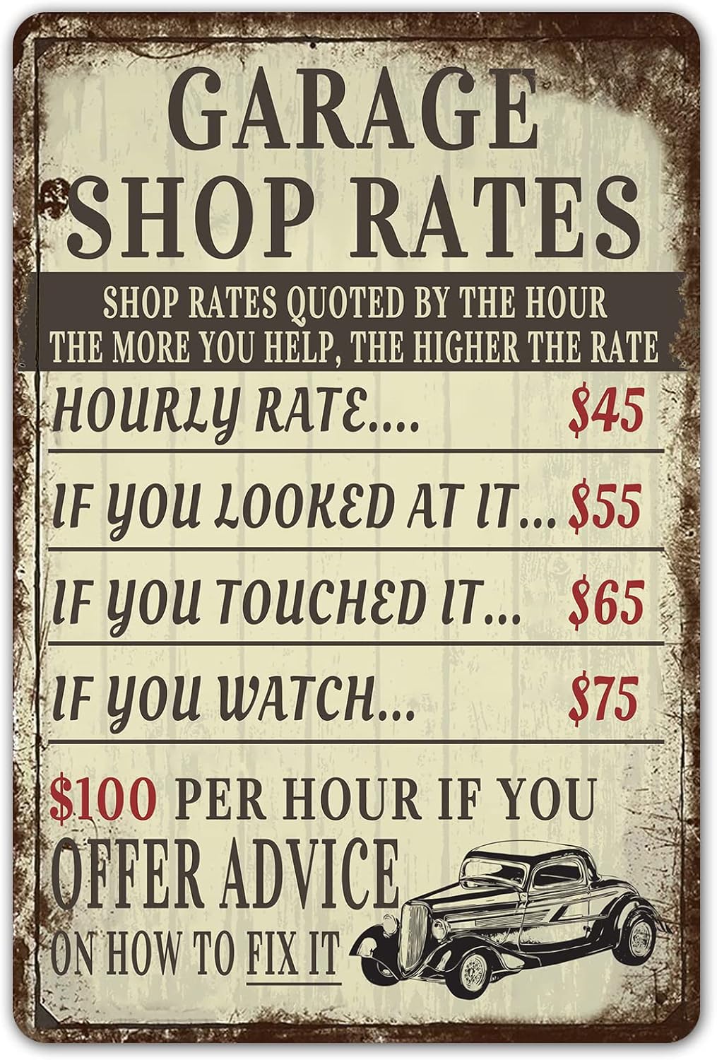 Vintage Garage Shop Rates Meta - Men Accessories Shop 评论和价格