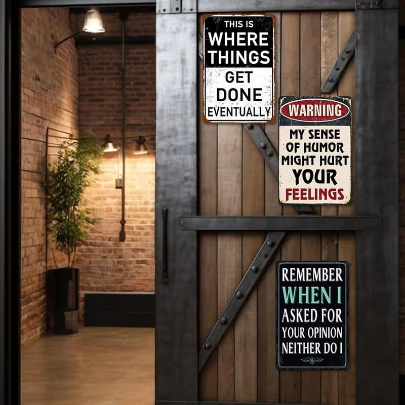 Funny Garage Metal Tin Signs M - Men Accessories Shop 评论和价格