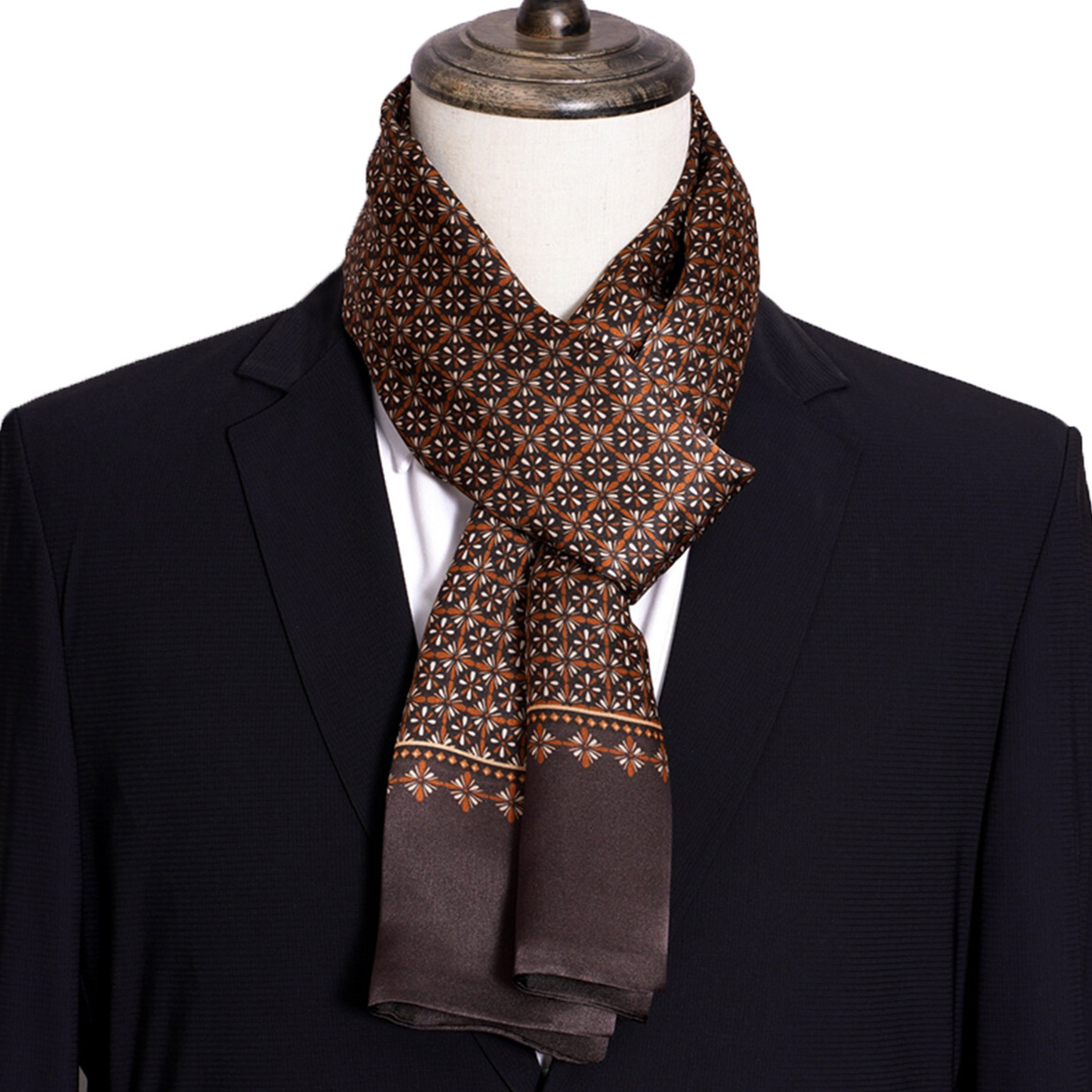 New Men's Stripe Silk Scarf Ho - Men'S Accessories Premium 评论和价格