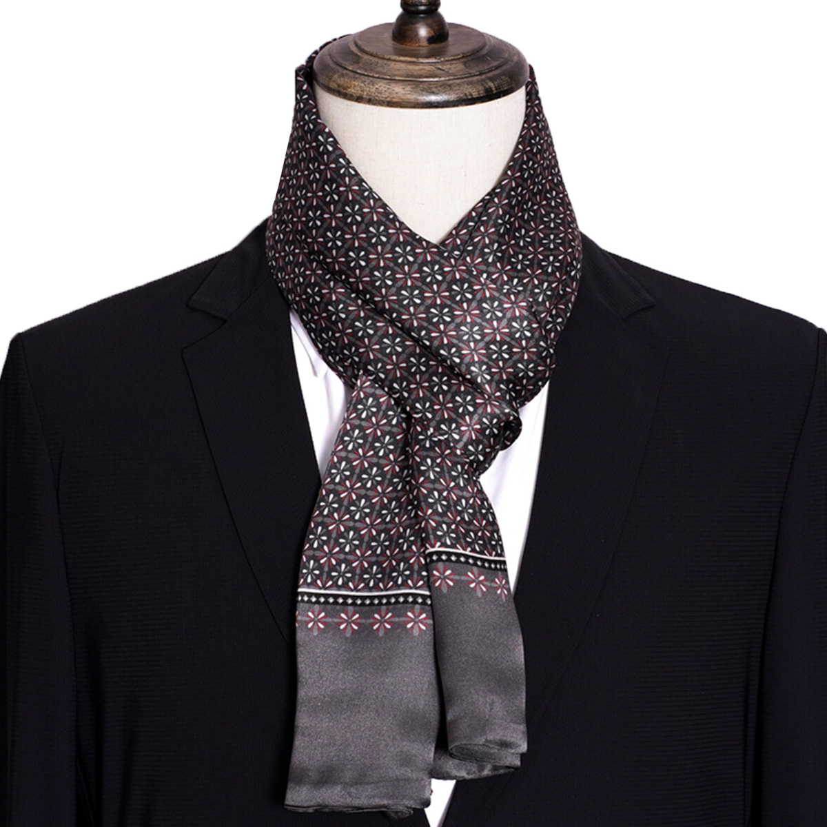 New Men's Stripe Silk Scarf Ho - Men'S Accessories Premium 评论和价格