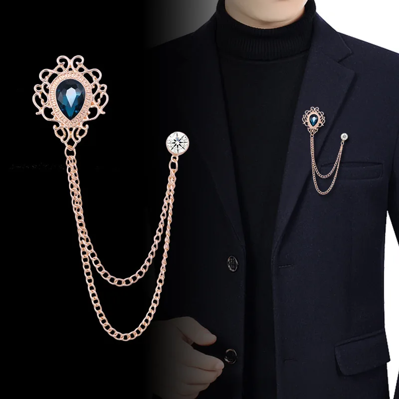 New Vintage Tassel Chain Rhine - Men Accessories For Suit 评论和价格