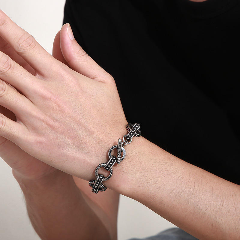 13mm Punk Retro Bike Biker Cha - Men'S Accessories Hand Bands 评论和价格