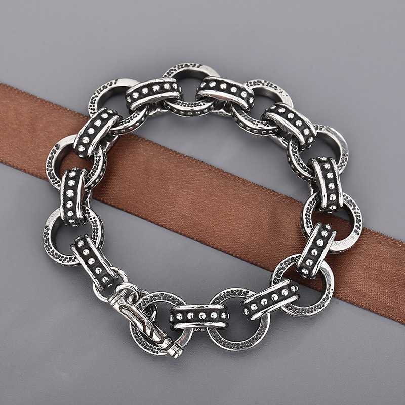 13mm Punk Retro Bike Biker Cha - Men'S Accessories Hand Bands 评论和价格