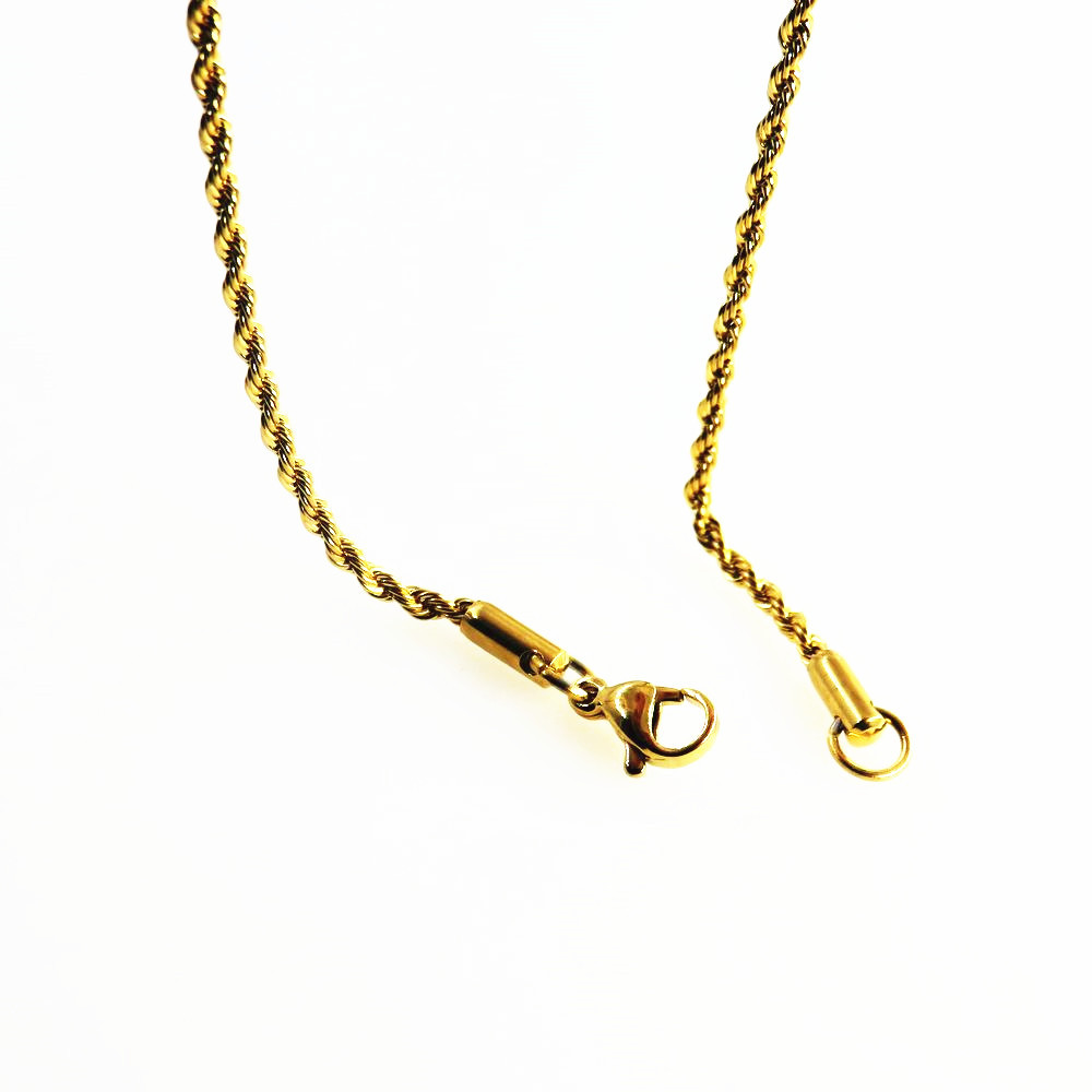 Stainless Steel Twist Rope Lon - Men Accessories Neck Chain 评论和价格