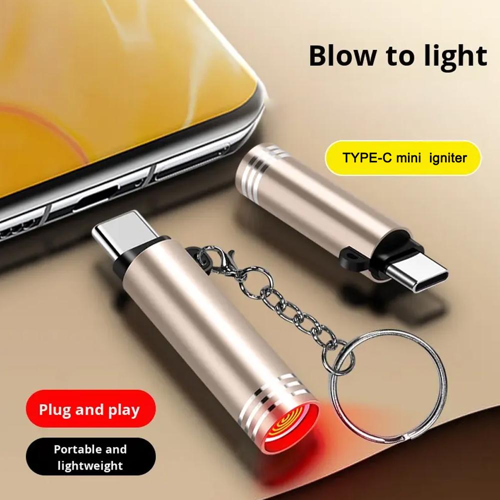 Type C Mini Lighter Blow to Ig - Lighter Windproof 评论和价格