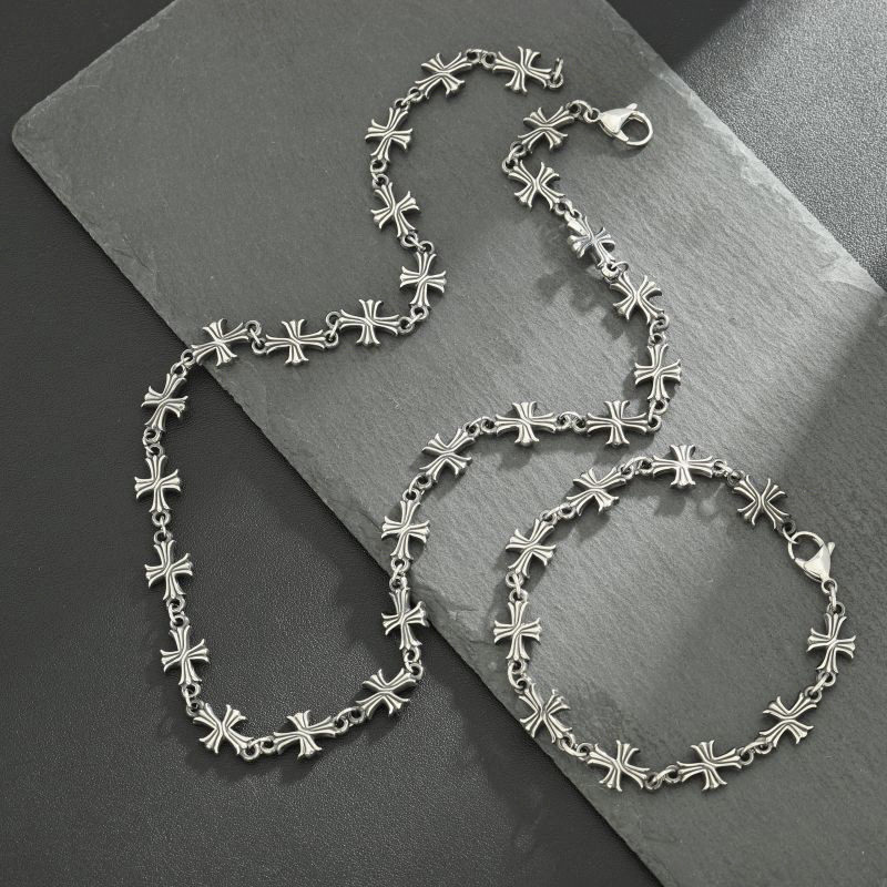 Punk Chain With Cross Necklace - Men'S Accessories Premium 评论和价格