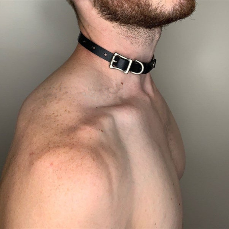 Fetish Man Harness Chain Colla - Men Accessories Neck Chain 评论和价格