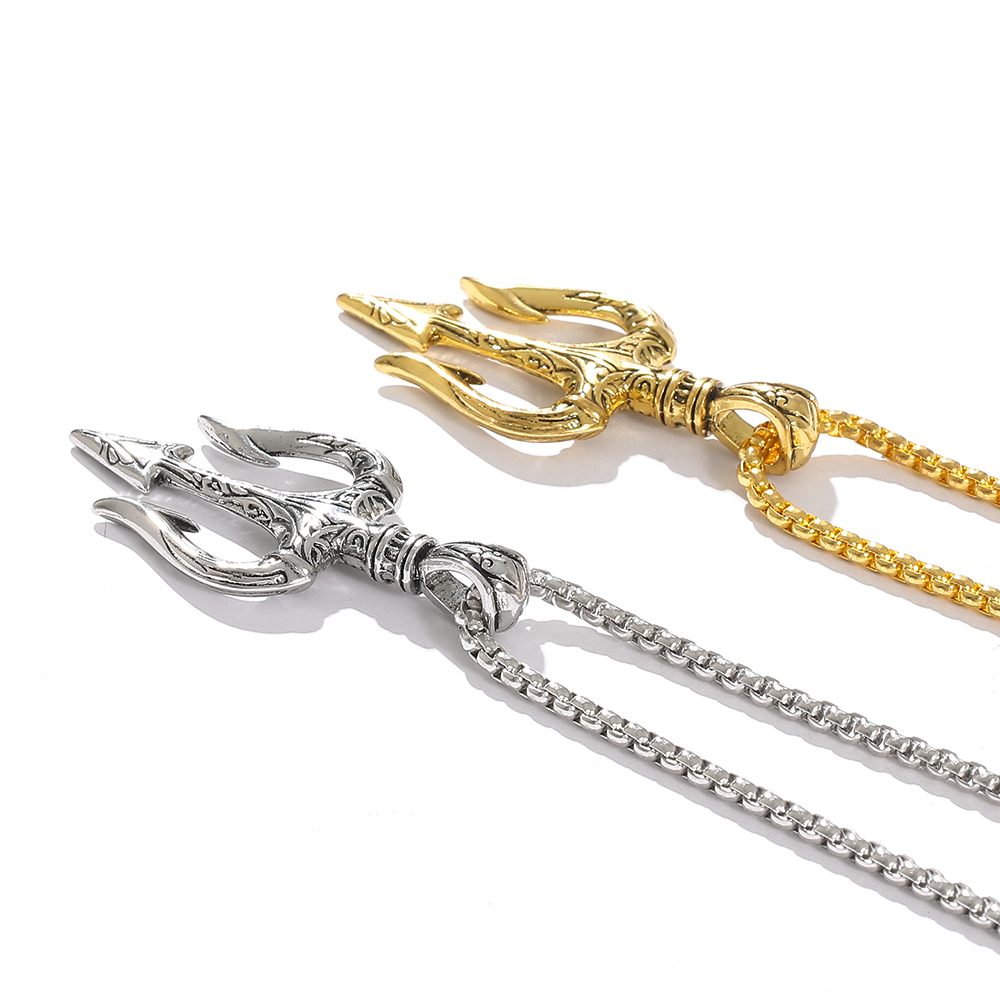Punk Vintage Neptune Trident P - Men Accessories Neck Chain 评论和价格