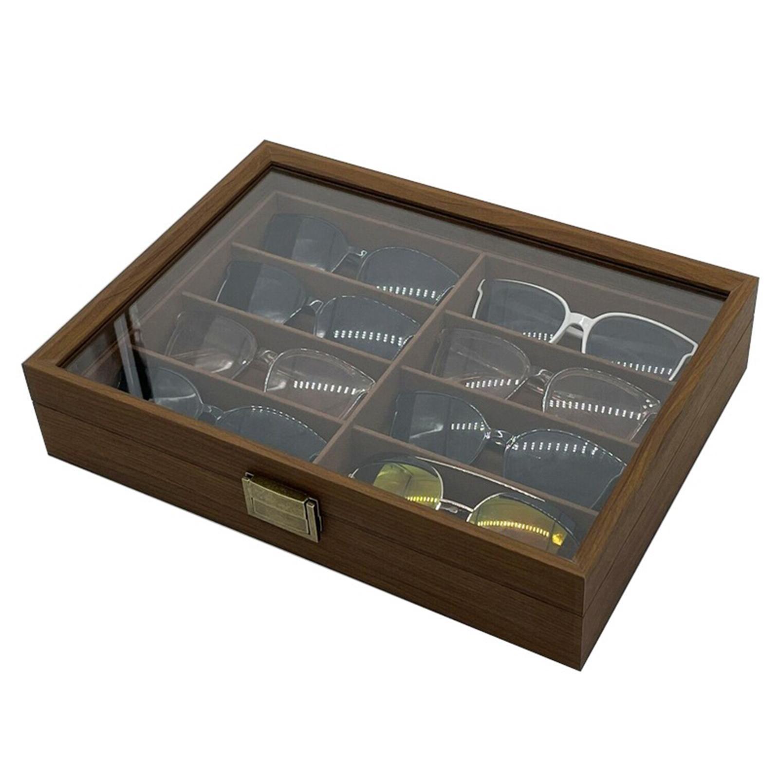Wooden Sunglasses Organizer Bo - Men Accessories Drawing 评论和价格