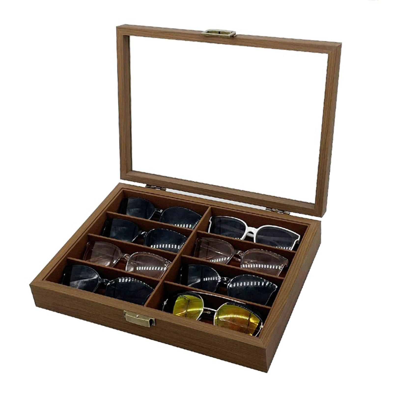 Wooden Sunglasses Organizer Bo - Men Accessories Drawing 评论和价格