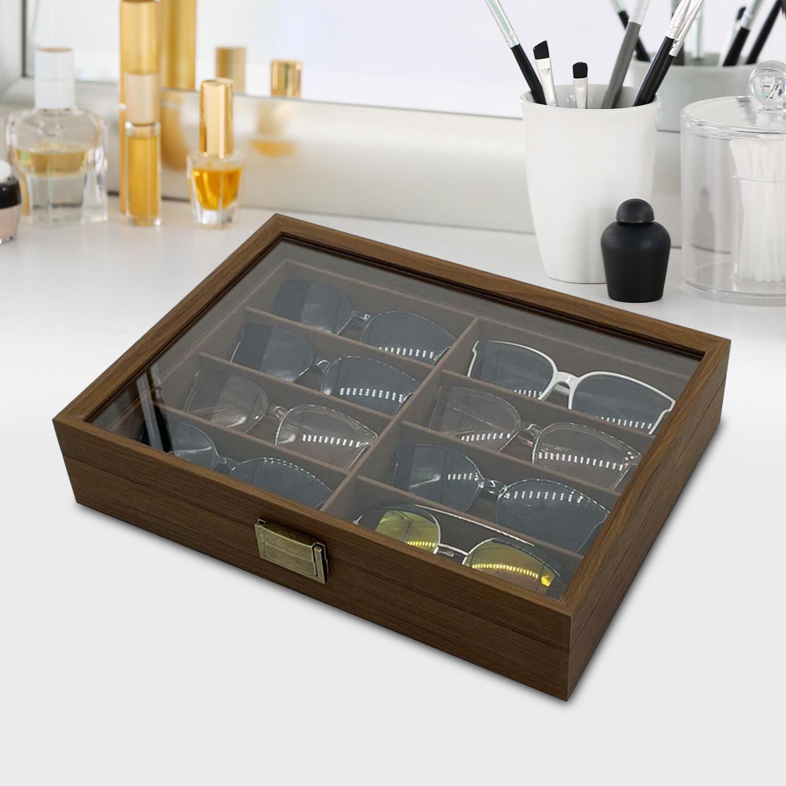 Wooden Sunglasses Organizer Bo - Men Accessories Drawing 评论和价格