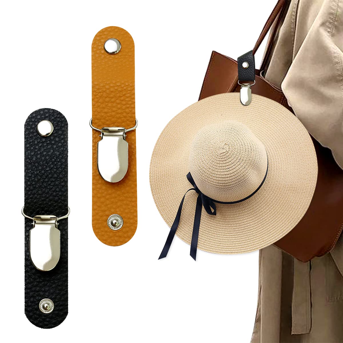PU Leather Hat Clip for Travel - Men'S Accessories Travel Bag 评论和价格