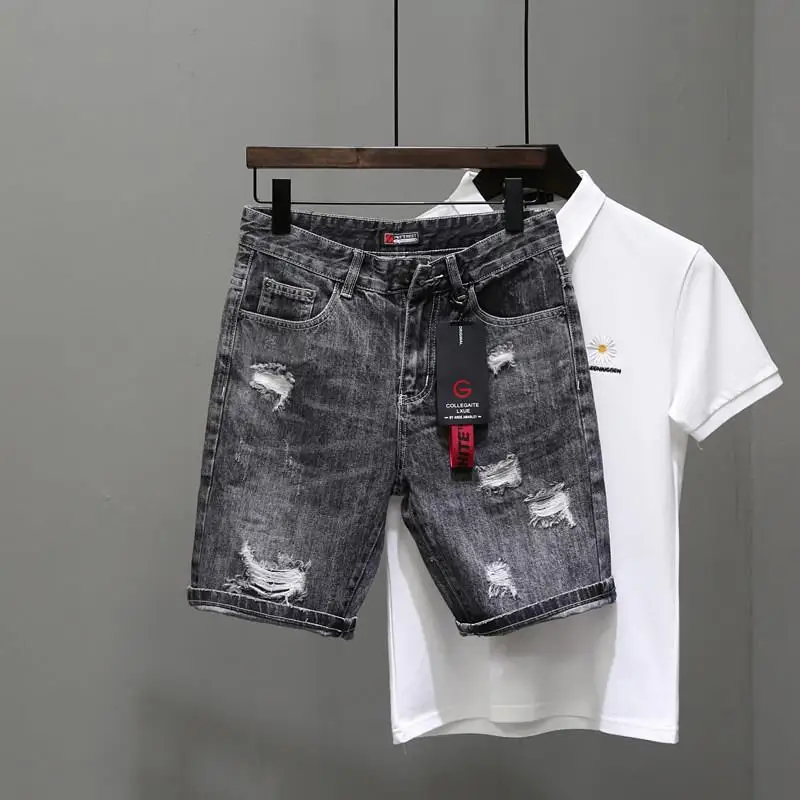 Men's Short Jeans Pants Black  - Men'S Accessories For Jeans 评论和价格